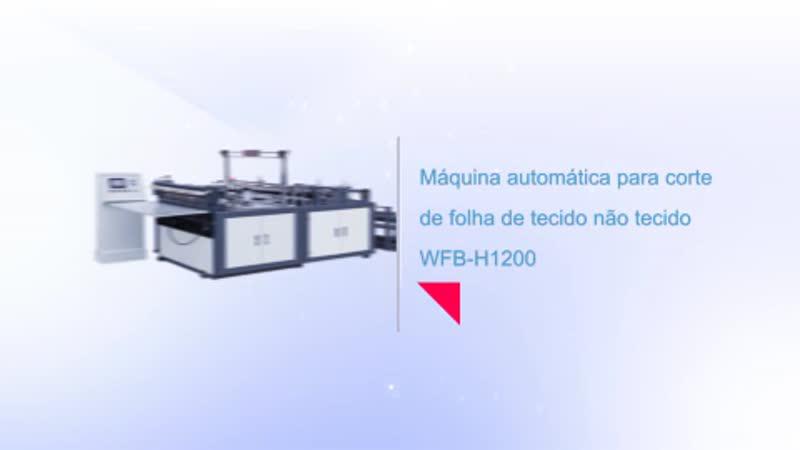 Máquina automática para corte de folha de tecido não tecido WFB-H1200